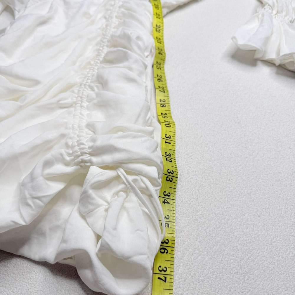 ✨NWT•Mistress Rocks | ‘ITS A WRAP’ White Draped Shirt Dress - Picture 11 of 14